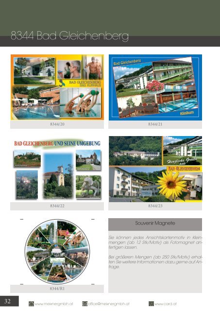 Meixner Ansichtskarten-Katalog Steiermark - SOMMER