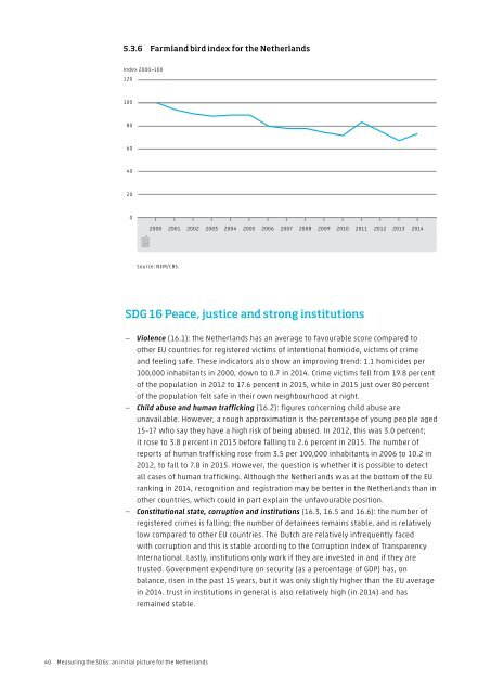 Measuring the SDGs an initial picture for the Netherlands