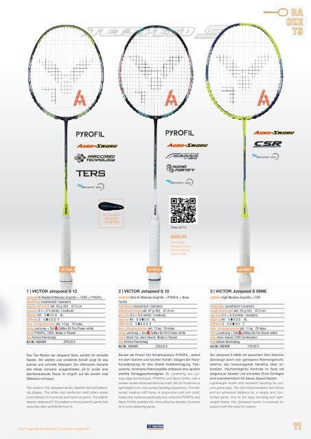 VICTOR Badminton Katalog 2017/2018