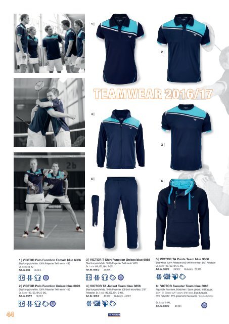 VICTOR Badminton Katalog 2017/2018