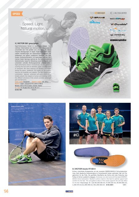 VICTOR Squashkatalog 2017/2018