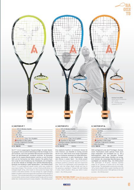 VICTOR Squashkatalog 2017/2018