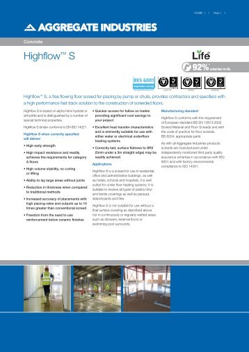 bardon highflow technical Sheet