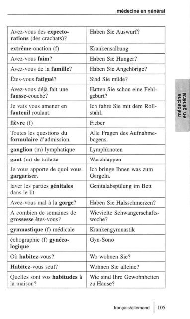 Krankenhaus - Hôpital - Fachwörterbuch - Dictionnaire