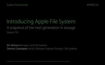 Introducing Apple File System