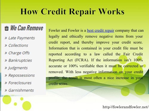 Fast Credit Repair Services