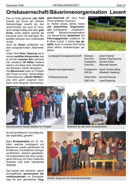 Gemeindezeitung Lavant 2008