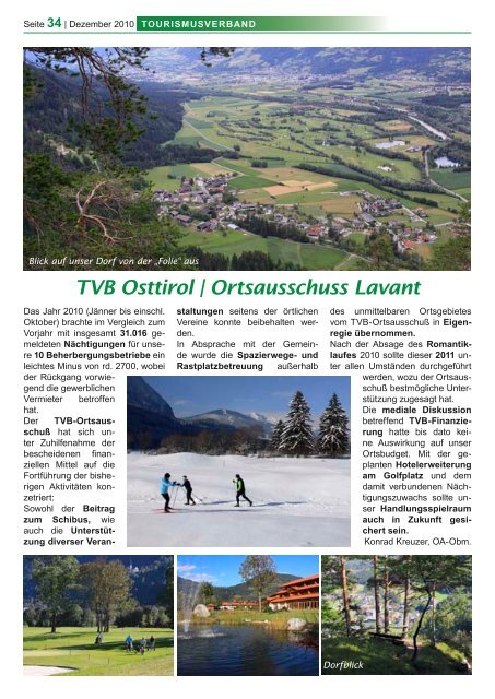Gemeindezeitung Lavant 2010