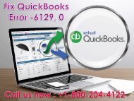 Fix QuickBooks Error -6129, 0