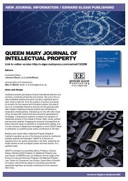 queen mary journal of intellectual property - Edward Elgar