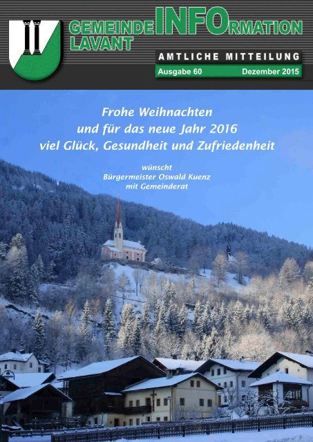 Gemeindezeitung Lavant 2015