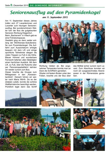 Gemeindezeitung Lavant 2015