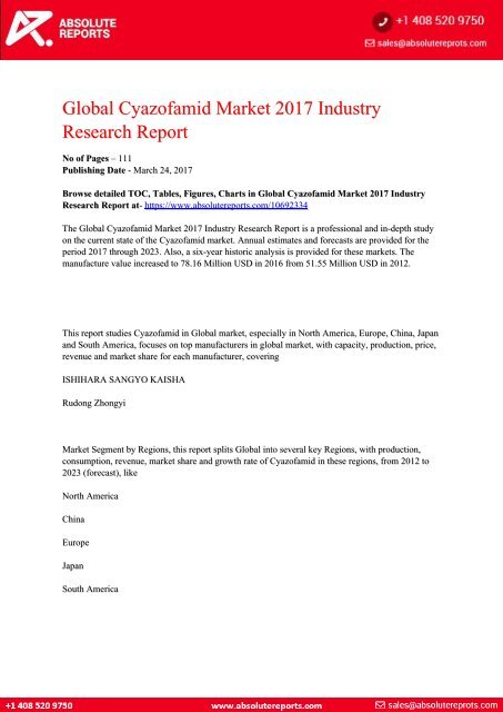 Cyazofamid-Market-2017-Industry-Research-Report