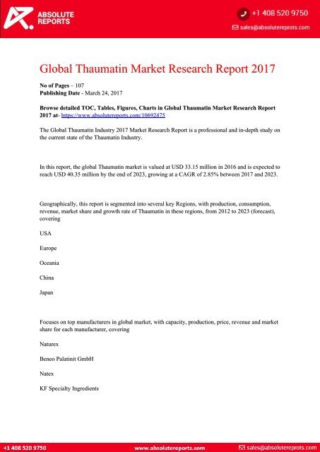 Thaumatin-Market-Research-Report-2017