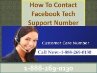 Facebook Customer Care Toll Free Number 1-888-269-0130