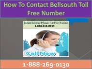 Bellsouth Cusotomer Care Helpline Number 1-888-269-0130