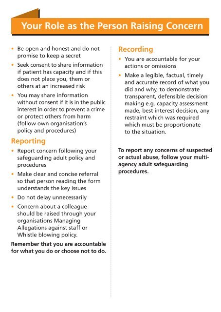 Safeguarding Adults