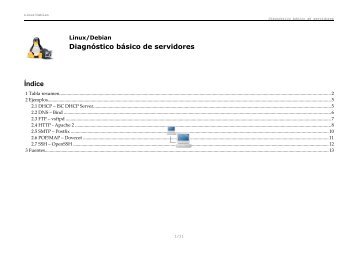 Diagnóstico básico de servidores Índice