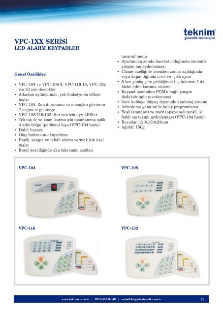 6- teknim alarm