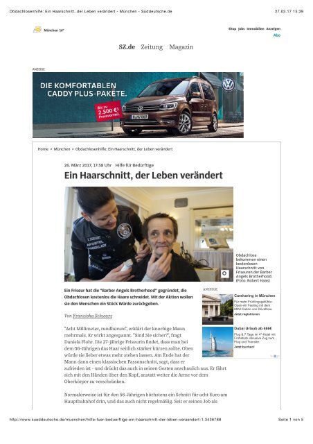 Barber Angels in der Süddeutschen Zeitung_27_03_2017