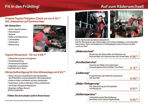 Autohaus Lackner Frühjahrsfolder 2017