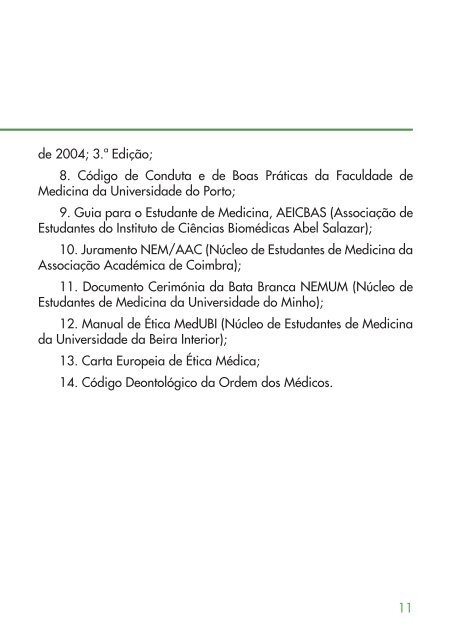 Código de Ética para Estudantes de Medicina