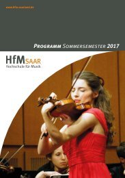 HfM-Programmheft SoSe 2017