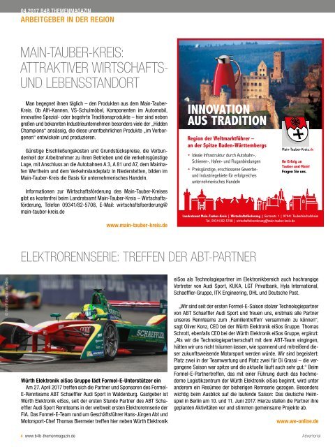 ARBEITGEBER IN DER REGION | B4B Themenmagazin 04.2017