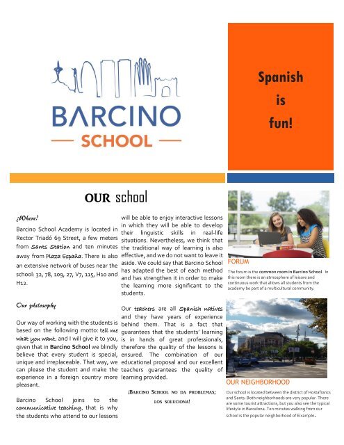 Barcino School - Prices