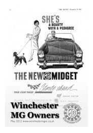 Winchester MG Owners Club