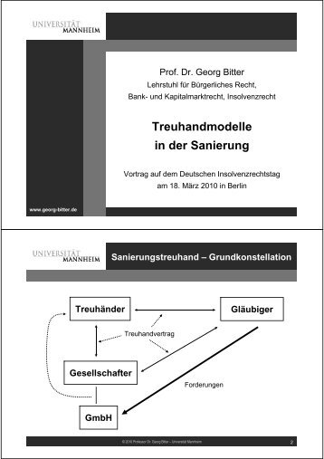 2010 Professor Dr. Georg Bitter - Lehrstuhls für Bürgerliches Recht ...