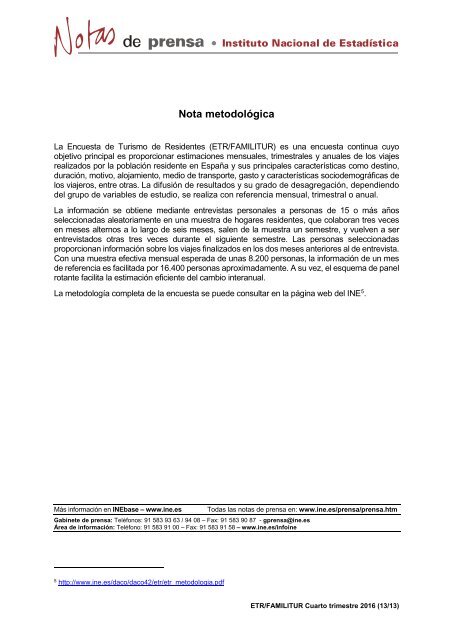 En el conjunto de 2016 los viajes crecieron un 3,7% y el gasto aumentó un 9,1%