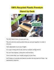 100% Recycled Plastic Premium Stand Up Desk