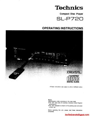 SL-P79 - Technics Catalogus
