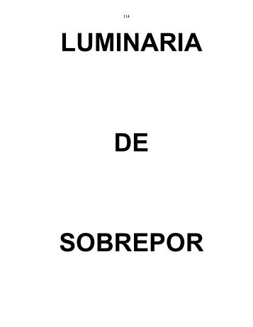 LUMINARIA DE SOBREPOR