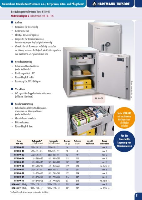 Betäubungsmitteltresore / Narcotics safes  