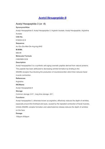 Acetyl Hexapeptide-8