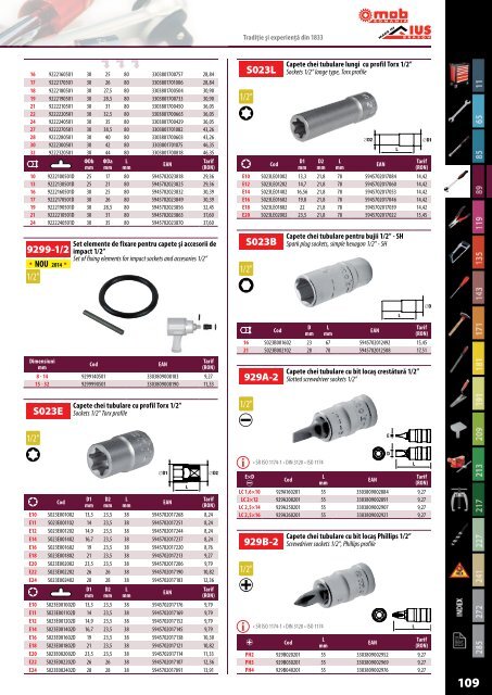 MOB&IUS catalog C015 cu tarif 2017