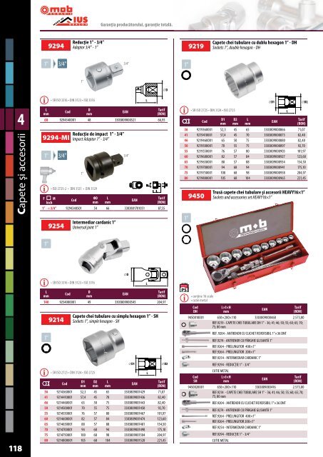 MOB&IUS catalog C015 cu tarif 2017