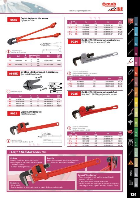 MOB&IUS catalog C015 cu tarif 2017