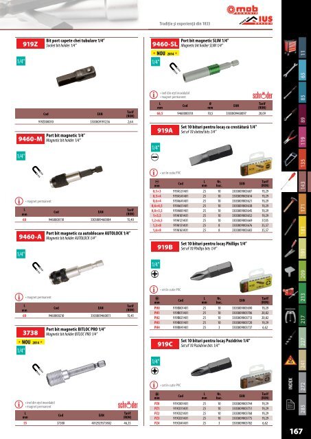 MOB&IUS catalog C015 cu tarif 2017