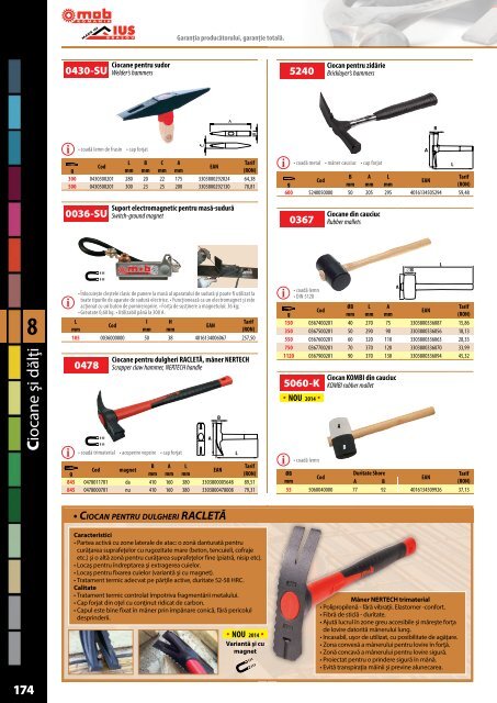 MOB&IUS catalog C015 cu tarif 2017