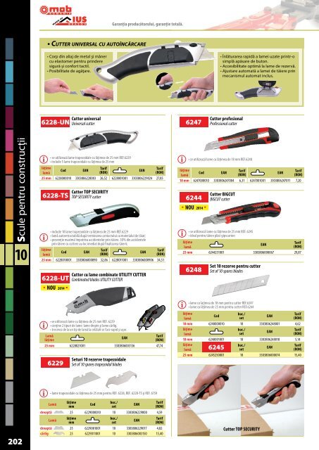 MOB&IUS catalog C015 cu tarif 2017