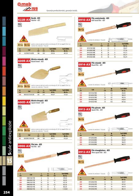 MOB&IUS catalog C015 cu tarif 2017