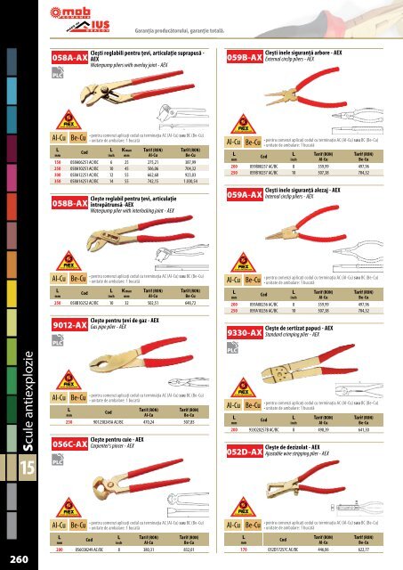 MOB&IUS catalog C015 cu tarif 2017