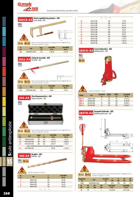 MOB&IUS catalog C015 cu tarif 2017