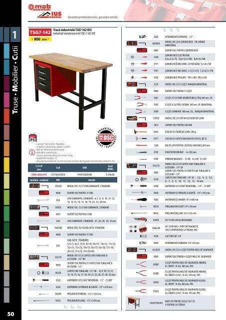 MOB&IUS catalog C015 cu tarif 2017