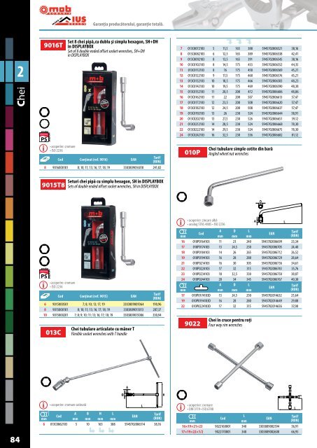 MOB&IUS catalog C015 cu tarif 2017