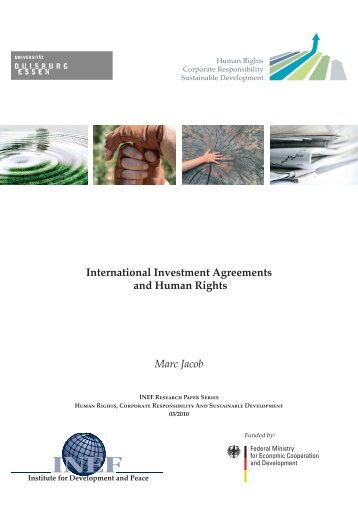 International Investment Agreements and Human Rights Marc Jacob