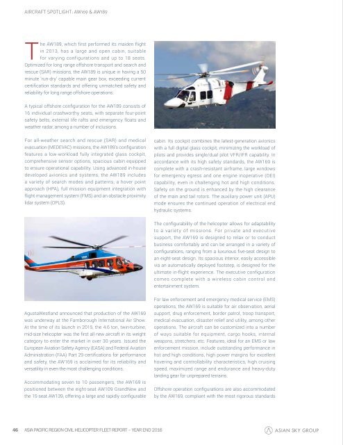 Asian Pacific Region Civil Helicopters Asian Sky Fleet Report Year End 2016